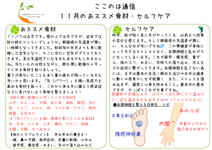 １１月の～薬膳＆養生～